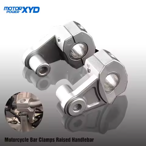 Motorcycle Bar Clamps Raised Handlebar Handle Bar Risers For 22MM 7/8"-28MM 1 1/8" for Hond.a Kawasa
