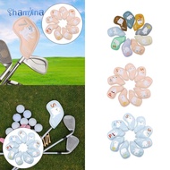 [Shamjina] 9 Pieces Golf Iron Covers Set Golf Club Head Covers Wear Resistant Head