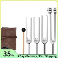 Frequency Tools Tuning Fork Set-128Hz 432Hz 512Hz 528Hz Weighted& Unweighted with Activator, Mallet&