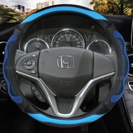 Microfiber Leather Car Steering Wheel Cover For Honda City 2014-2019 Fit 2014-2019 Jazz 2014-2019 HR