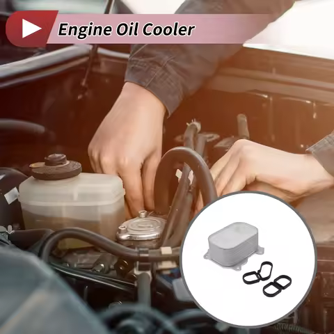 UXCELL Engine Oil Cooler for Volkswagen Tiguan 16-20 No.05L117021B with O-ring Seals