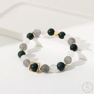 重生 | 水草瑪瑙 拉長石 白瑪瑙 | 天然水晶手鍊