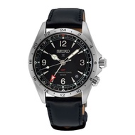 [Powermatic] Seiko Alpinist Prospex SPB379 SPB379J SPB379J1 Black Dial GMT Leather 200m Automatic Watch