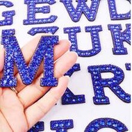 1pc A-Z Letter, Bright Color, Exquisite, Custom Name, Hand-Stitched Patch, Adhesive Backing, Badge, 