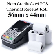 Nets Machine Thermal Paper Receipt Roll Visa Mastercard Credit Card 56mm X 44mm 15 Meters