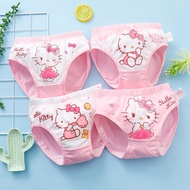 4 Pcs/Lot Hello Kitty Cartoon Kids Girl Underwear Boxer Underpants Briefs Kid Cotton Underpants KT P