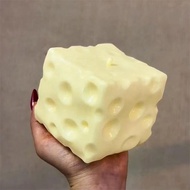 Jumbo Cheese Cube Stress Ball Big Cheese Shapeable Squeeze Ball Non-Bounce Fidget Toy ASMR Sensory A