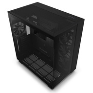 H9 Flow Dual-Chamber ATX Mid-Tower PC Gaming Case – High-Airflow Perforated Top Panel – Tempered Gla