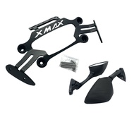 ขายึดชิว XMAX 300 250 ติดกระจก R3 Semspeed พร้อมฐานจับ GPS ชุดกระจก R3 เคฟลาพร้อมขายึดชิล สำหรับ XMA