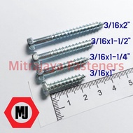 Lag Screw 3/ 16 x 1 1/4"
