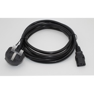 High Quality Power Cord Cable 3 Pin With Fuse 250V 13A  Cable length : 1.8M