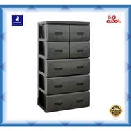 5 Tier Tingkat Rak Baju / Multipurpose Storage Cabinet / Plastic Drawer Rack / Clothing Rack Almari Baju Plastik