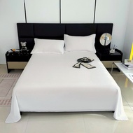 【discount store】1pc Bed Sheet Solid Color Top Sheets Single/Queen/King Bed Sheet for Double Beds Pla
