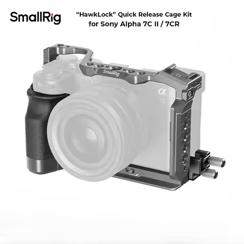 SmallRig 5198 A7C II / A7CR “HawkLock” Quick Release Cage Kit with Silicone Handle for Sony Alpha 7C