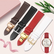Red Leather Strap Coach Small Red Watch Armani Casio Tissot Langqin Seagull Leather Strap Women's