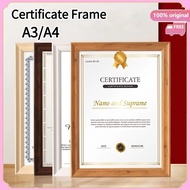Wooden Photo Frame 4R 6R A4 A3 Graduation Certificate Photo Poster Wall Mounted Photo Frame Home Dec
