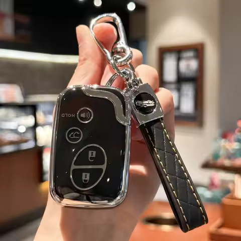 Car Key Fob Case Cover with PU Leather Keychain for Lexus GX460 RX350 ES350 IS250 GX460 LX570 IS350 