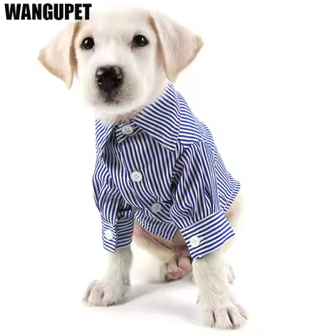 WANGUPET 2017 New stripe Dog Shirt Brand Leisure Clothing Fashion Social Casual Pet Shirt Slim Fit L