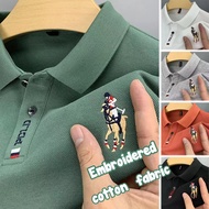Fashion Embroidered Men Polo Shirt Baju T Shirt Lelaki Berkolar Casual Short Sleeve Polo T Shirt Men