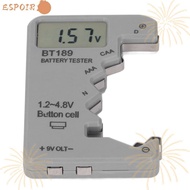 ESPOIR Digital Battery Checker, Universal Compatibility Digital Display Digital Battery Tester, ABS 
