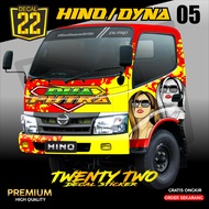 STIKER TRUK HINO /DECAL STIKER TRUK DYNA /STIKER MOBIL TRUK FULL KABIN TWENTY TWO 05