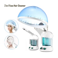 2 in 1 Face Hair Steamer Machine Humidifier Hot Nano Mist Sprayer Facial Ozone Vaporizer Hair Moistu