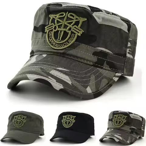 Army Baseball Cap Men's Tactical Army Fan Camouflage Cap Adjustable Visor
