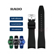 Compatible with RADO Captain Cook Soft Silicone Watch Band - Waterproof Rubber, Curved Fit, 18-22mm,