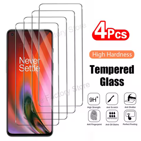4Pcs Tempered Glass For Oneplus 10T 10R 9 RT 8T 7 Screen Protector For Oneplus Nord 2 2T N10 N20 N30