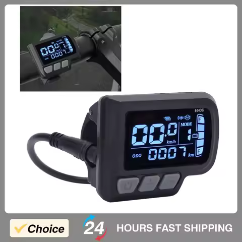 Electric Scooter LCD Panel LCD-EN06 Panel with USB 6 Pin Water Resistant Connector 24-48V Easy Using
