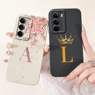 6.72'' For Realme C75 Case Aesthetic A-Z Letters Fashion Flowers Silicone Cover For Realme C75 Phone
