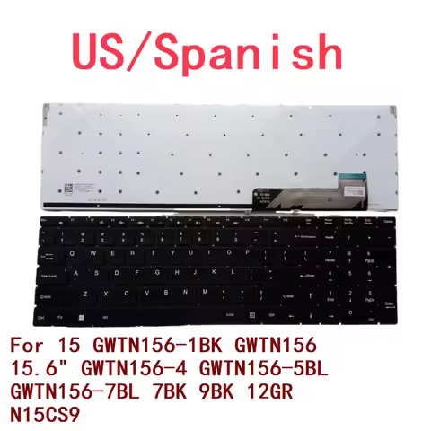 New US Spanish Backlit Keyboard For Gateway 15 GWTN156-1BK GWTN156 15.6" GWTN156-4 GWTN156-5BL GWTN1