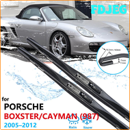 FDJEG ใบมีดไม้เช็ดรถสำหรับ Porsche Boxster Cayman 987 987C 2005 ~ 2012ที่ปัดน้ำฝนอุปกรณ์เสริมรถยนต์2006 2007 2008 2009 2010 2011 BFHSE