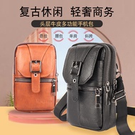 Genuine Genuine Leather Wear Belt Multifunctional Mobile Phone Bag Men's Waist Bag Construction Site