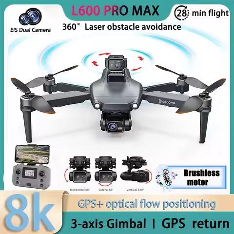 New LYZRC L600 PRO MAX Professional Drone 3-axis PTZ 8K HD Aerial Photography Wide-Angle GPS 5G FPV