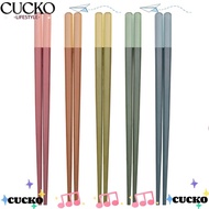CUCKO 5 Pairs Chopsticks, Non-Slip 9.5 Inch/24cm Chopsticks Reusable, Easy To Use Durable Plastic Mu