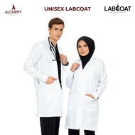 UNISEX Lab Coat White Coat Straight Cut Polyester Lab Coat White