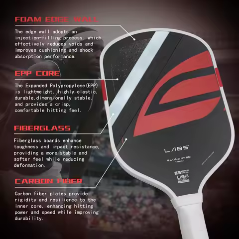 Boomstik BM Pickleball Paddle 16mm T700 Raw Carbon Fiber With EVA Edge Foam Custom Wholesale
