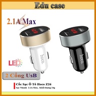 "Hoco Z26 Charger" Dual Digital USB Car Ports - 2.1A Educase Fast Charging