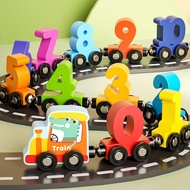 mainan budak lelaki mainan budak perempuan Magnetic Digital Small Train Building Blocks Children's E