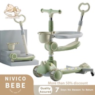 Scooter For Kids 4 in 1 Deluxe Foldable Scooter Adjustable Height Children Toy 3 Wheels Scooter