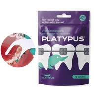 PLATYPUS Orthodontic Flossers – Braces-Friendly Dental Floss Tool 30pcs | Quick & Easy Cleaning for 