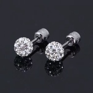 Stainless Steel Full Diamond Ball Earrings Diamond Earrings Earrings Earrings Earrings Titanium Stee