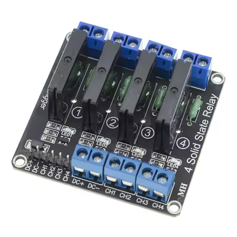 Low Level 5V 1 2 4 8 Channel Solid State Relay Module SSR G3MB-202P 240V 2A Output With Resistive Fu