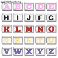 Pautan Pesona Itali, Huruf Abjad, Fesyen Baru 2025, Untuk Gelang, Sesuai untuk Gelang 9mm, Barang Ke