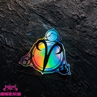 TLP Laser Car Sticker Aries Zodiac Zodiac First Palace Aries Aries Electroplating Effect Sticker