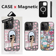 High quality Magnetic phone case TiFY【love ourself】For iPhone 15 Pro Max 14 13 Pro Max Self-care sticker Fashion Mirror effect shockproof hard Cover with Box packing