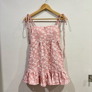 Minidress With Embossed Flowers New Bought From Matchbox