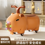 Children Scooter Twisted Scooter Can Sit Baby Music Four-Wheeled Girl Boy Scooter