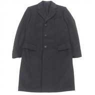 Mint condition □ GUCCI plain 100% wool Tom Ford era Chesterfield coat long coat charcoal gray size 4